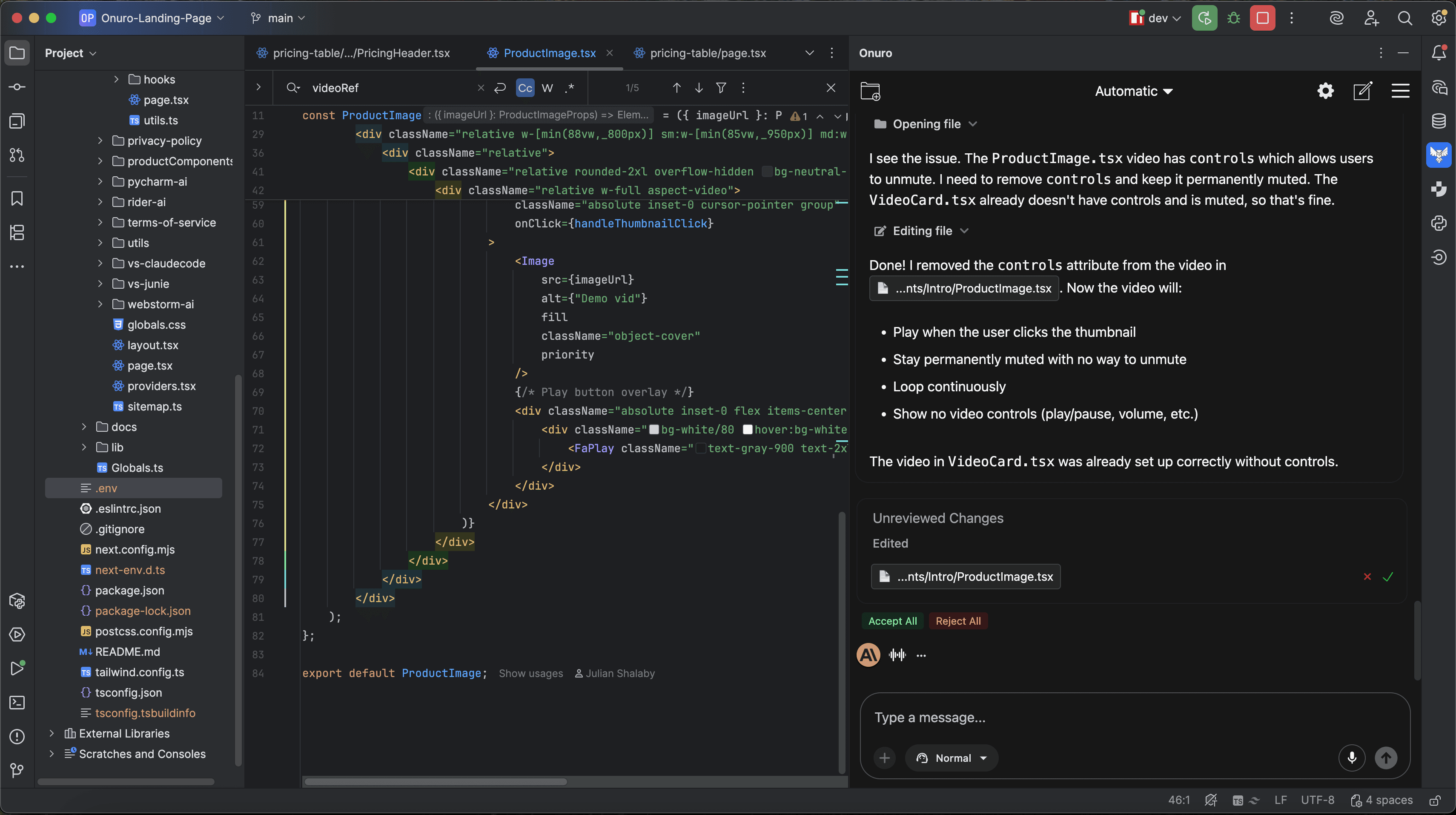 Onuro AI Code Interface